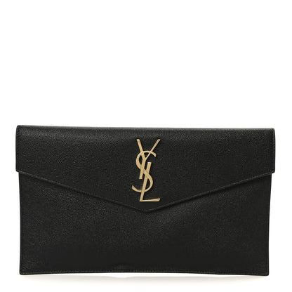 Saint Laurent Grain De Poudre Uptown Pouch Black 1 of 8