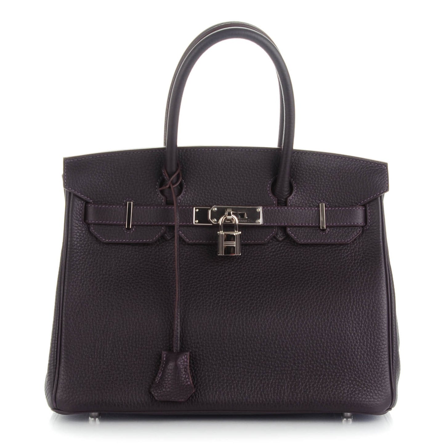 Taurillon Clemence Birkin 30 Raisin