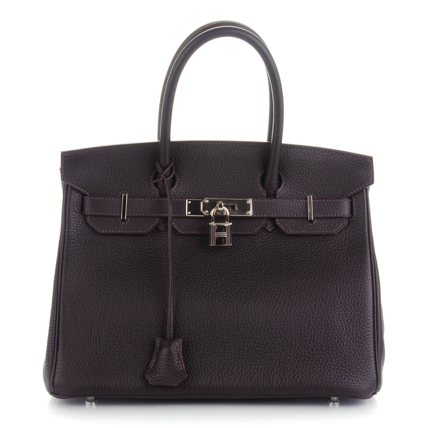 Hermes Taurillon Clemence Birkin 30 Raisin 1 of 25