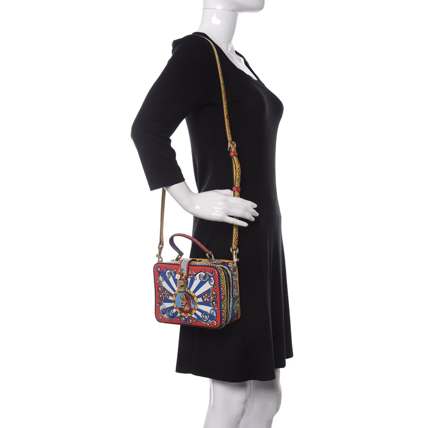 Dauphine Teatro dei Pupi Printed Box Bag Multicolor Red
