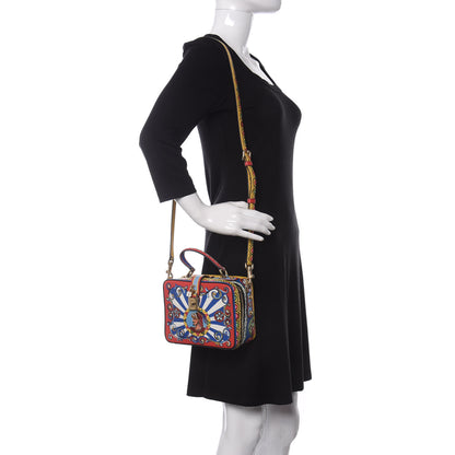 Dolce & Gabbana Dauphine Teatro dei Pupi Printed Box Bag Multicolor Red 2 of 10