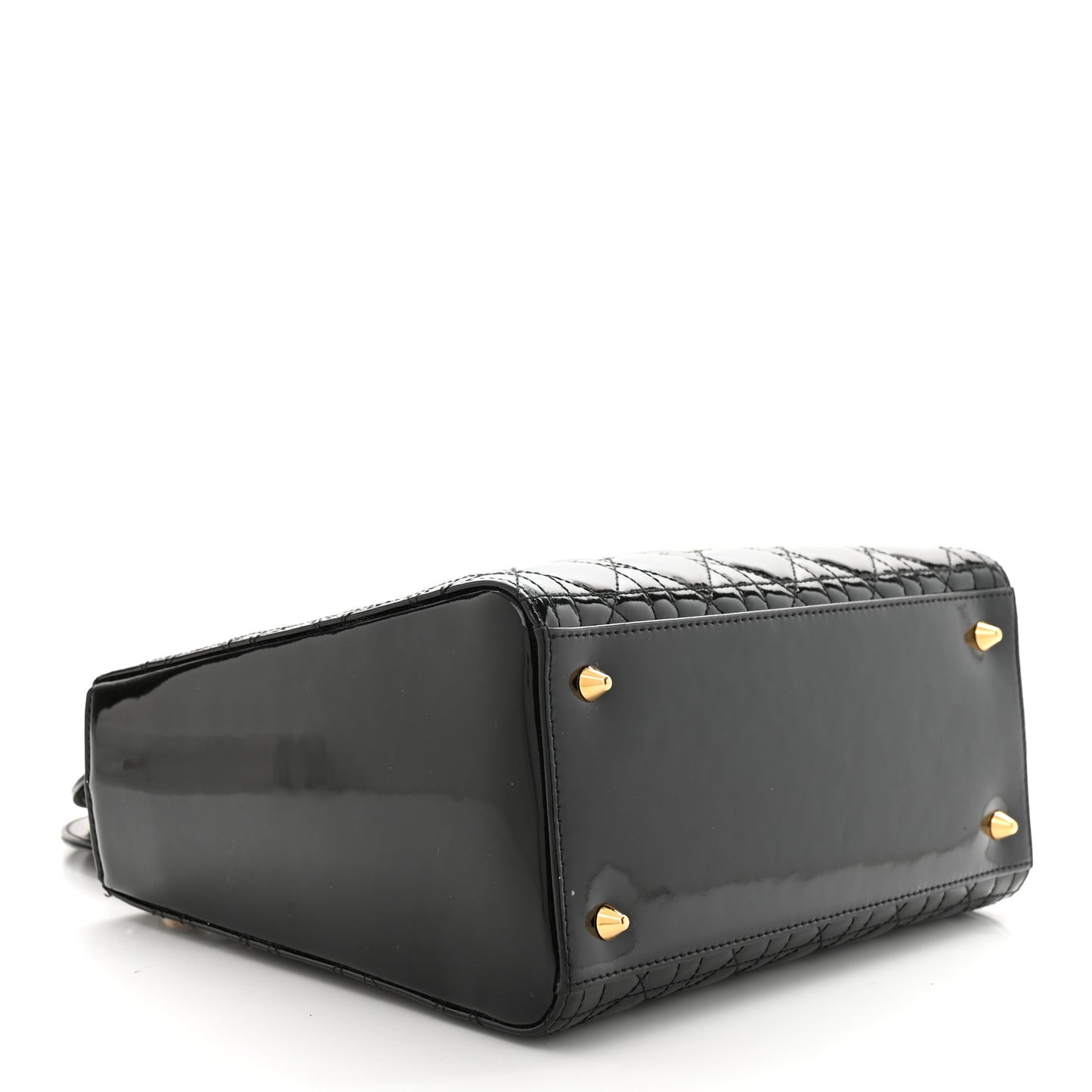 Patent Cannage Medium Lady Dior Black