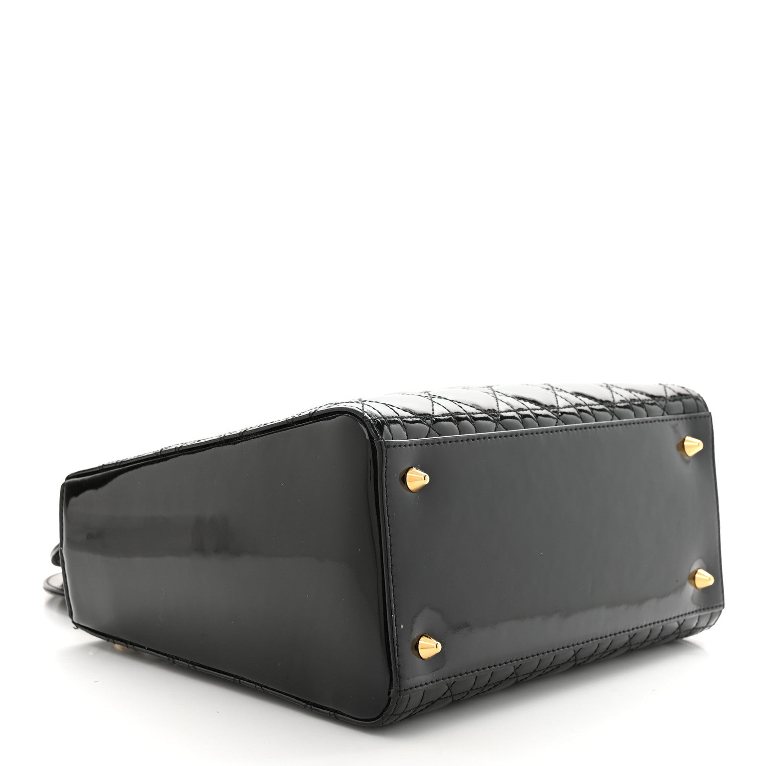 Christian Dior Patent Cannage Medium Lady Dior Black 4 of 14
