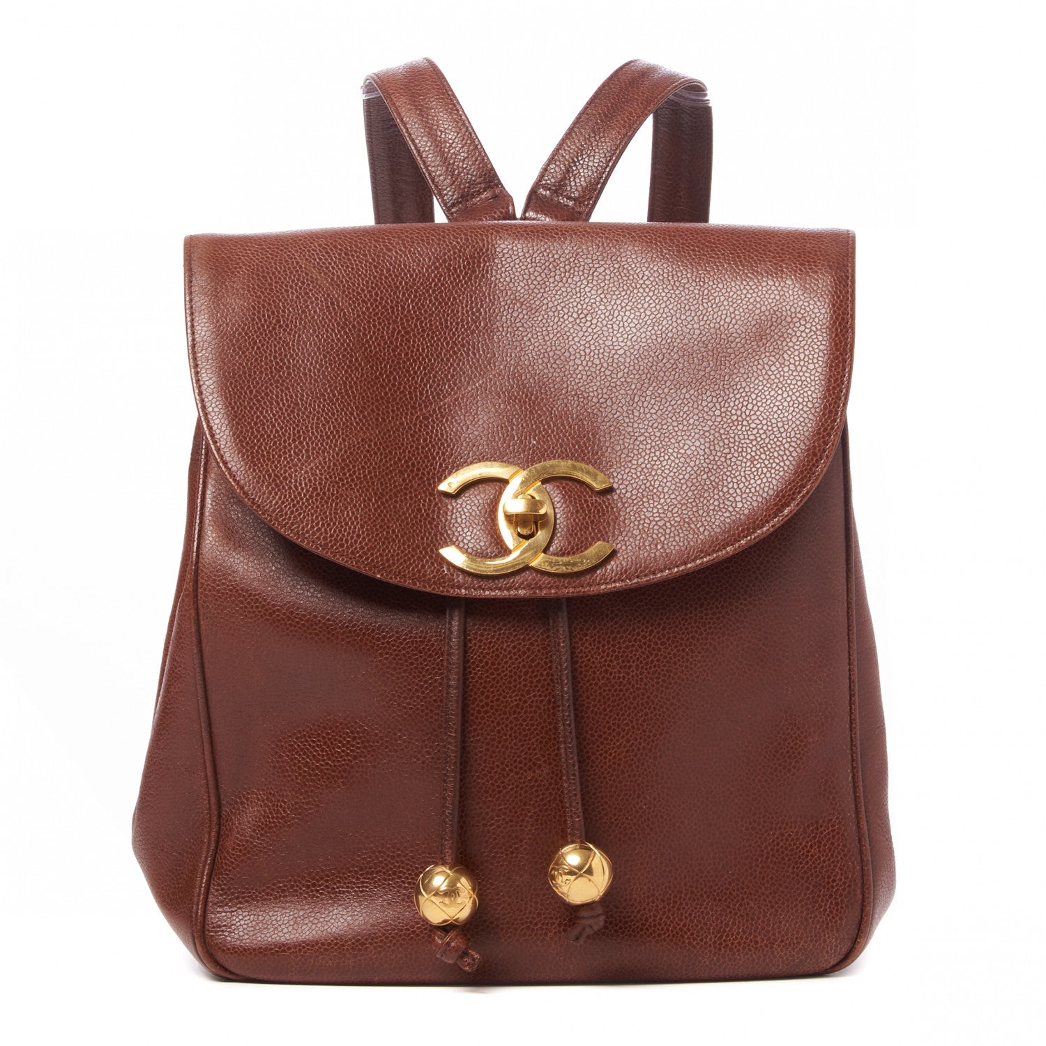 Chanel Caviar CC Backpack Brown 1 of 9