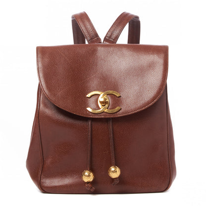 Chanel Caviar CC Backpack Brown 1 of 9