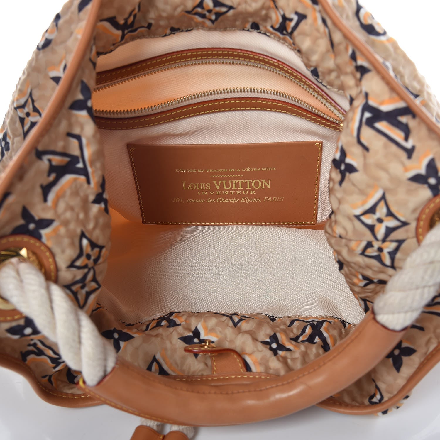 Louis Vuitton Canvas Monogram Cruise Bulles MM Natural 7 of 10