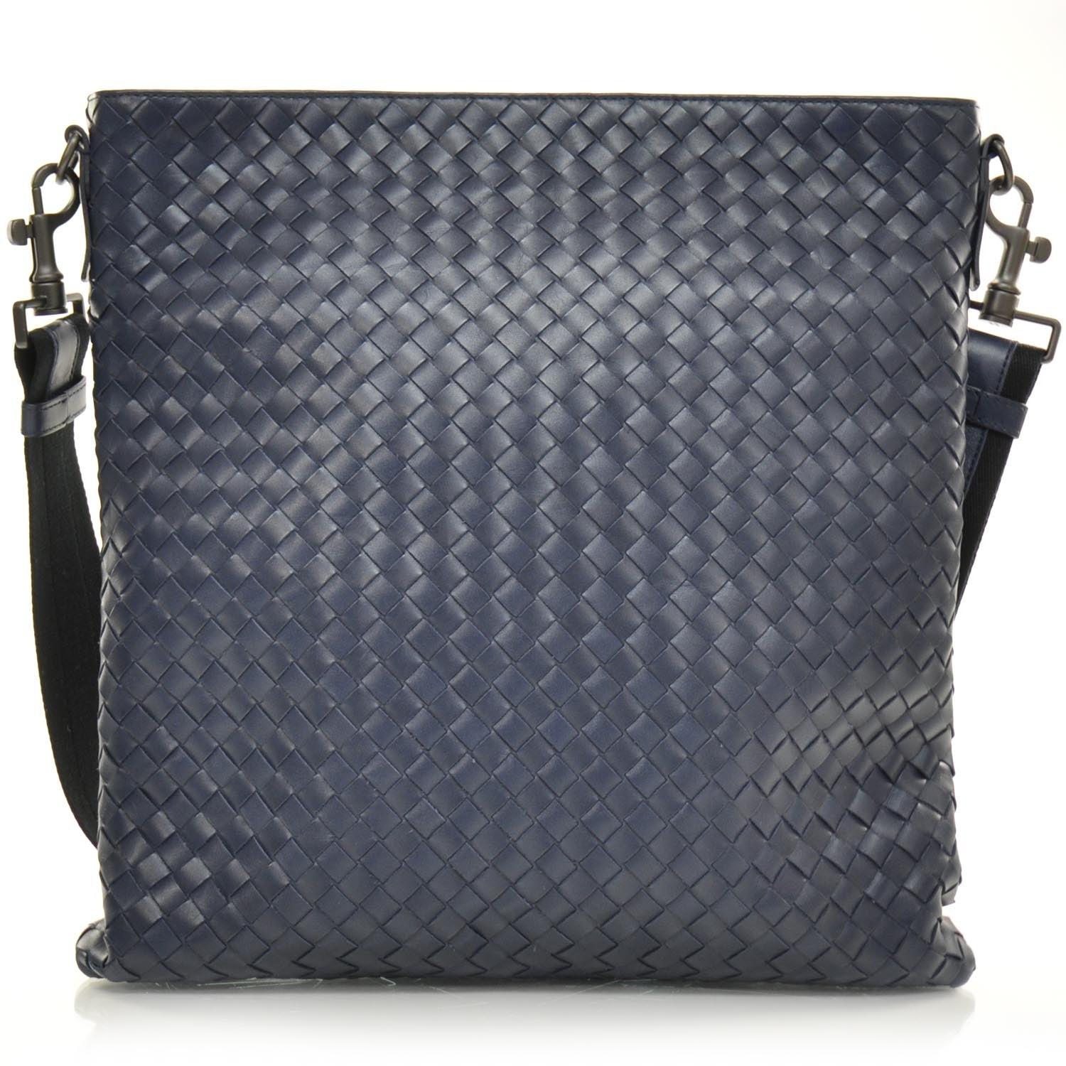 Bottega Veneta Nappa Intrecciato Messenger Bag Navy Blue 1 of 9