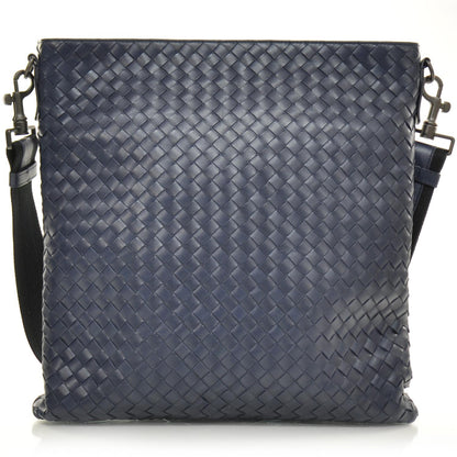 Bottega Veneta Nappa Intrecciato Messenger Bag Navy Blue 1 of 9