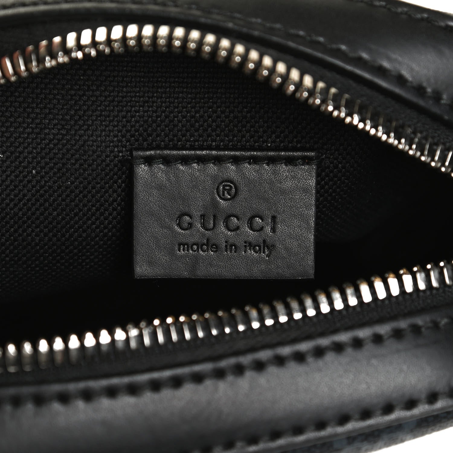 Gucci GG Supreme Monogram Appia Calfskin Web Small Camera Messenger Bag Black Grey 6 of 12
