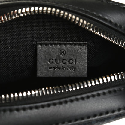 Gucci GG Supreme Monogram Appia Calfskin Web Small Camera Messenger Bag Black Grey 6 of 12