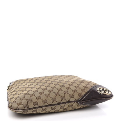 Gucci Monogram Medium New Britt Hobo Dark Brown 4 of 12