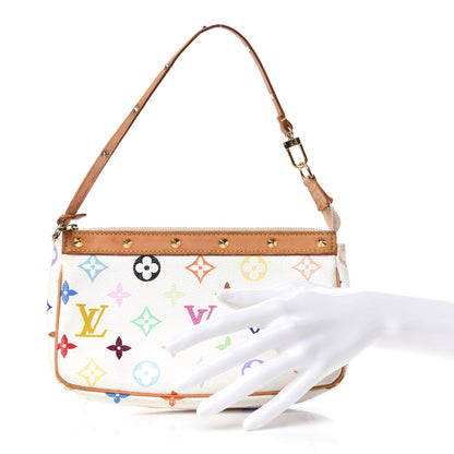 Louis Vuitton Monogram Multicolor Pochette Accessories White 2 of 7