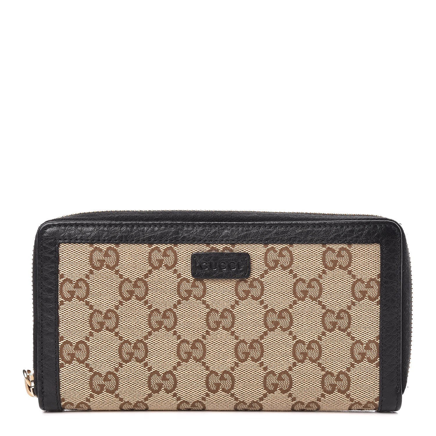 Gucci Monogram Zip Around Wallet Beige Ebony Cocoa 1 of 7