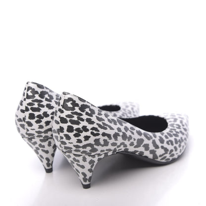 Saint Laurent Soft Calfskin Baby Cat Paris 50 Pumps 35.5 Bianco White Black 4 of 10