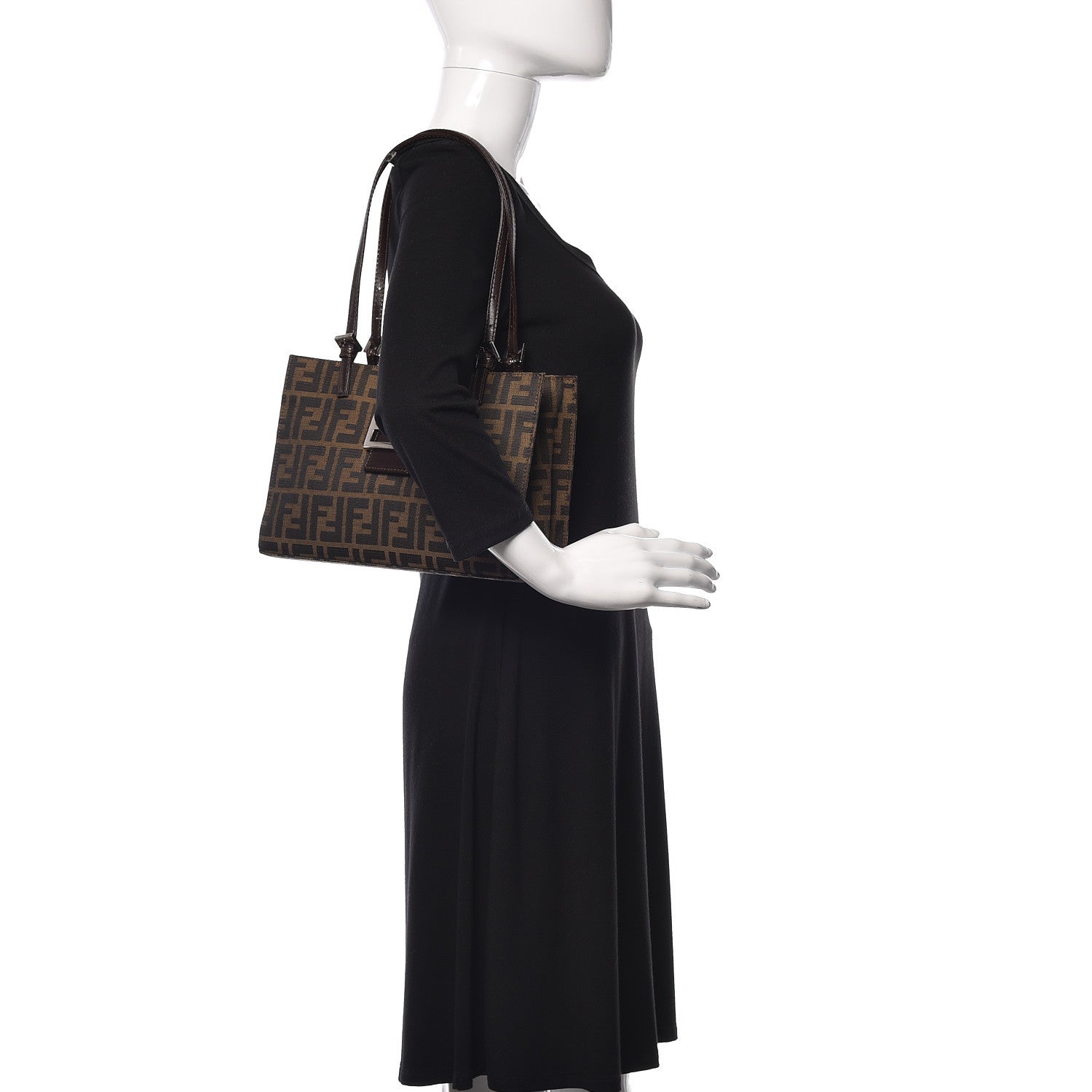Fendi Zucca Small Shopping Tote Tobacco 2 of 12