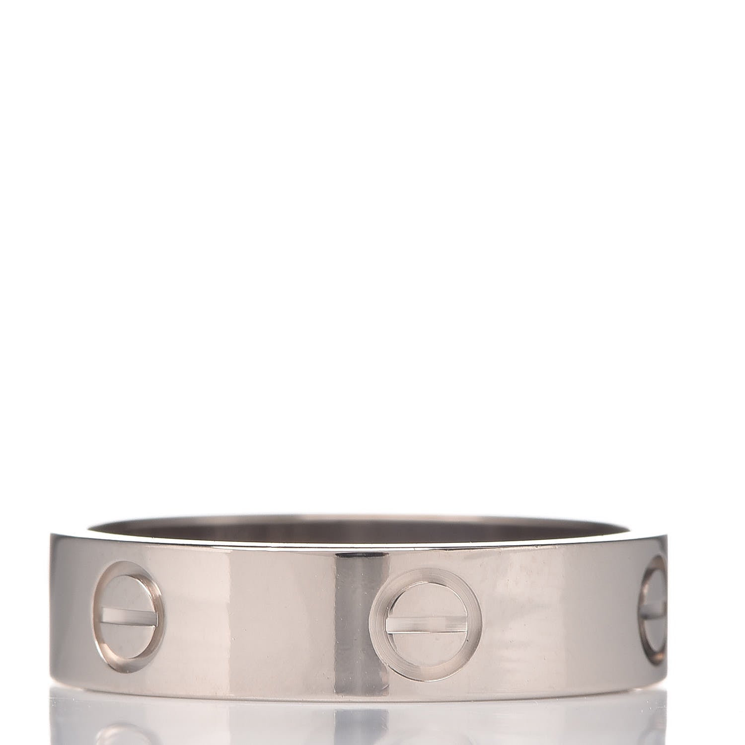 Cartier 18K White Gold 5.5mm LOVE Ring 62 10 3 of 5