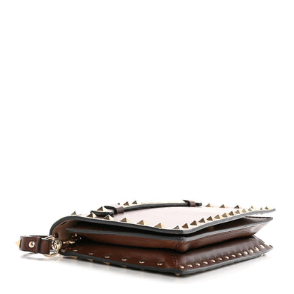 Valentino Garavani Nappa Rockstud Wristlet Clutch Taupe 4 of 19