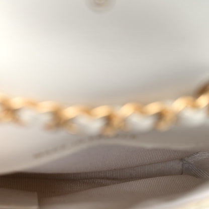 Chanel Shiny Aged Calfskin Quilted Waist Belt Bag White 5 of 11
