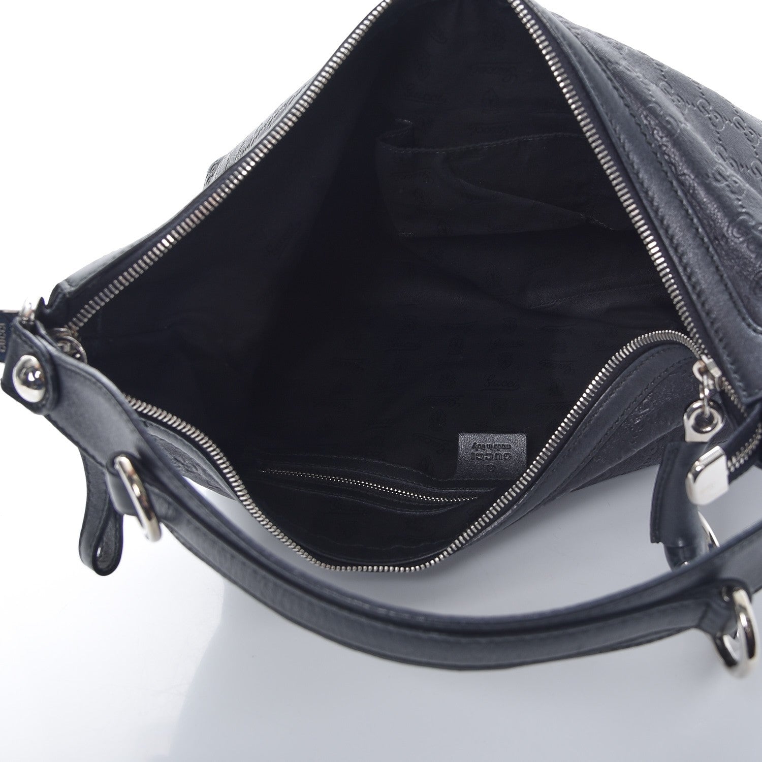 Gucci Guccissima Medium Icon Bit Hobo Black 5 of 7