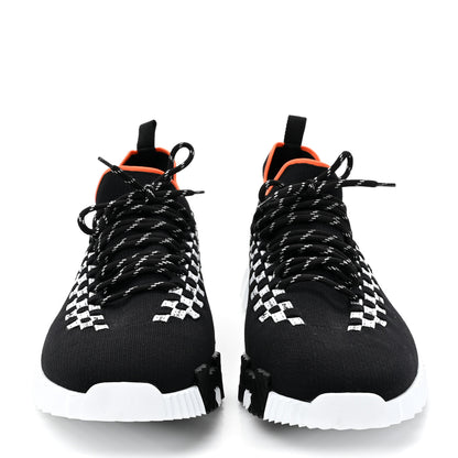 Hermes Knit Bolduc Mens Flex Sneakers 43 Black White 3 of 9