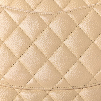 Chanel Caviar Quilted Medium Double Flap Beige Clair 15 of 17