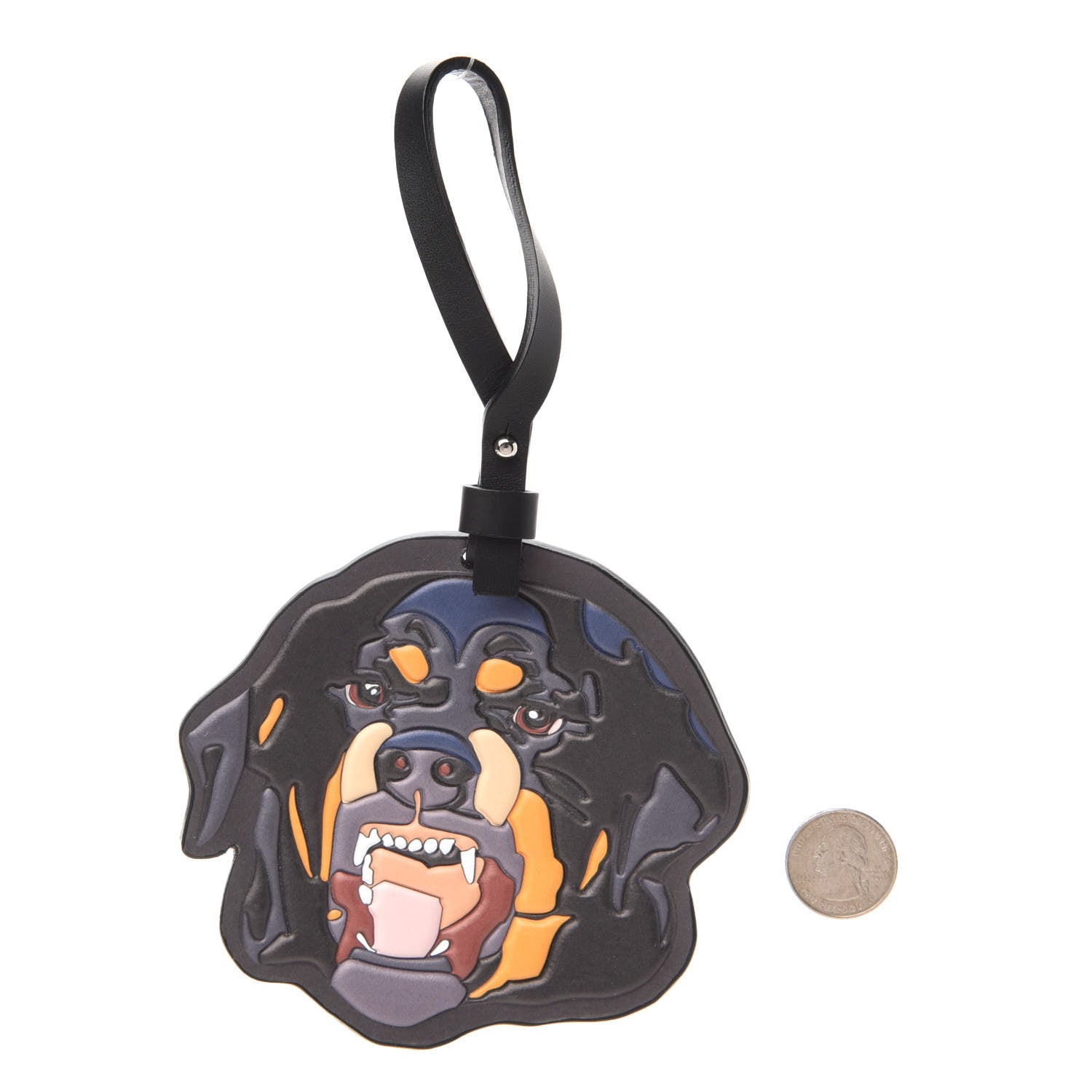 Givenchy Calfskin Rottweiler Bag Charm Black 2 of 8
