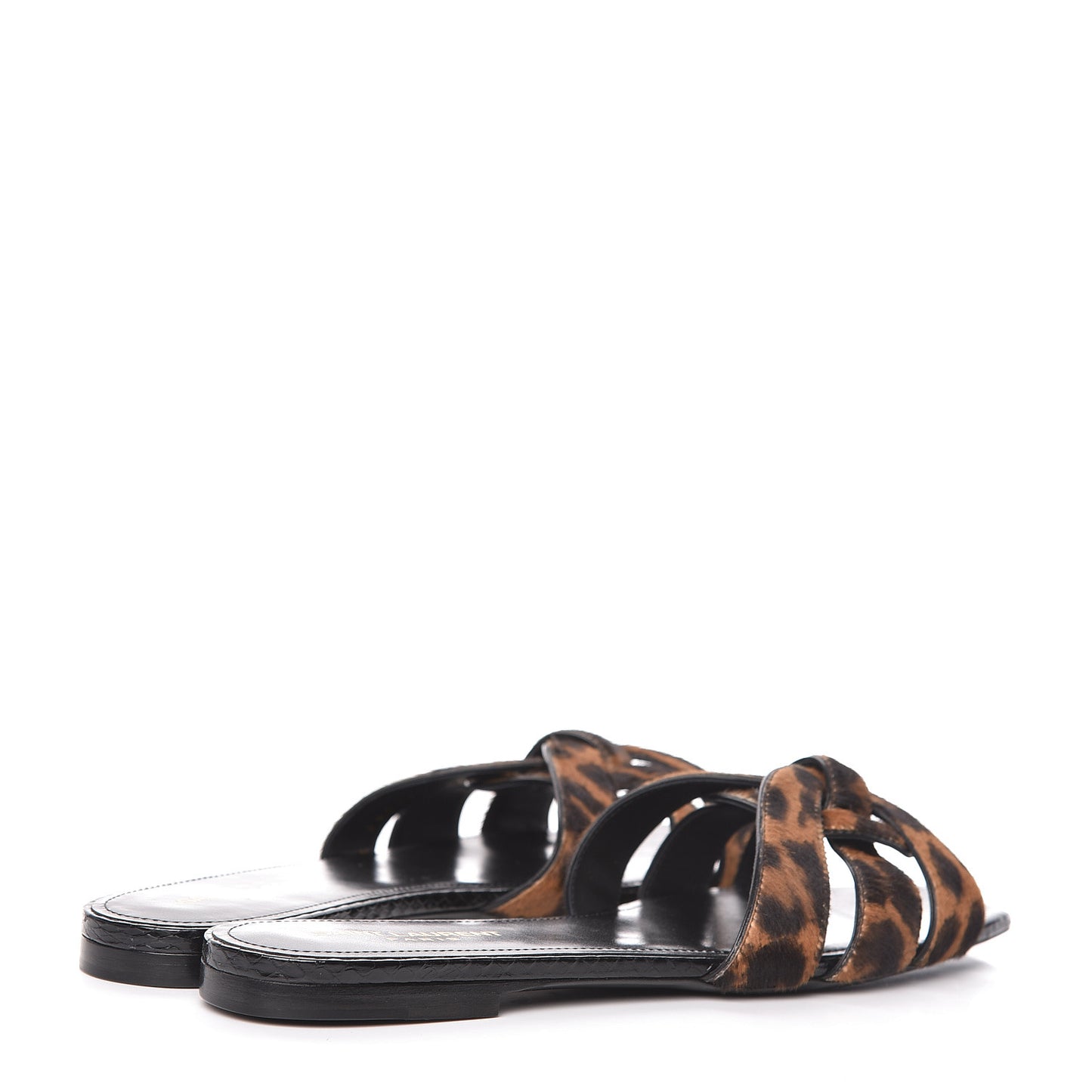 Calfskin Calf Hair Nu Pied 05 Slide Sandals 40 Safari