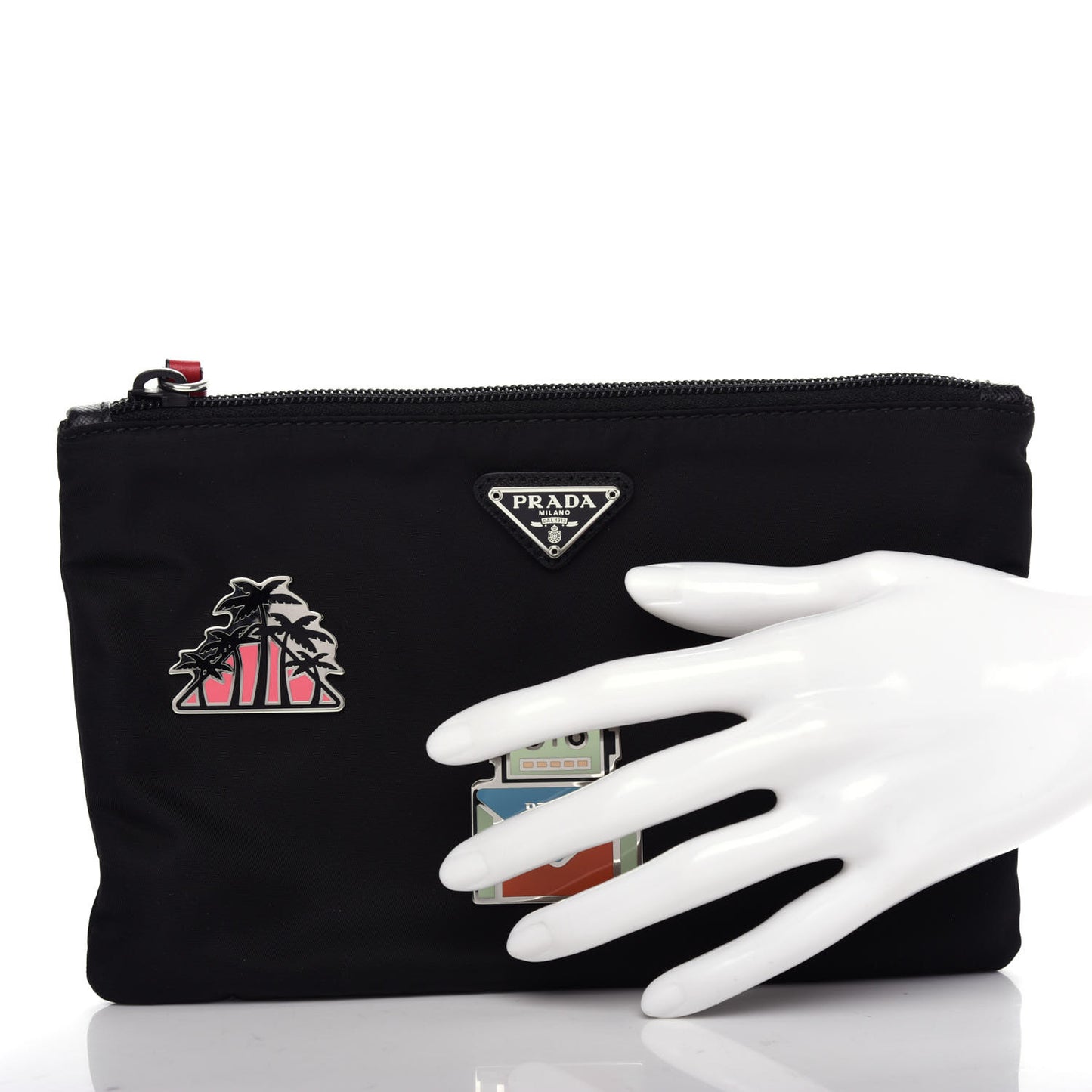 Tessuto Nylon Smalto Pouch Black