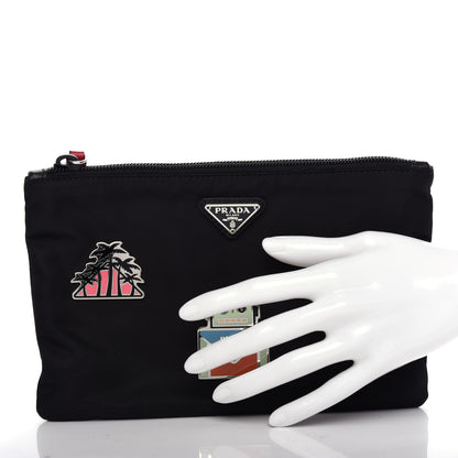 Prada Tessuto Nylon Smalto Pouch Black 2 of 7