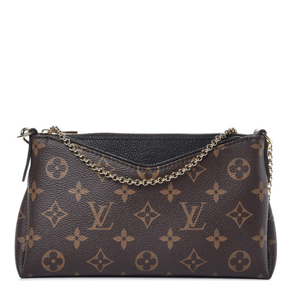 Louis Vuitton Monogram Pallas Clutch Black 1 of 9