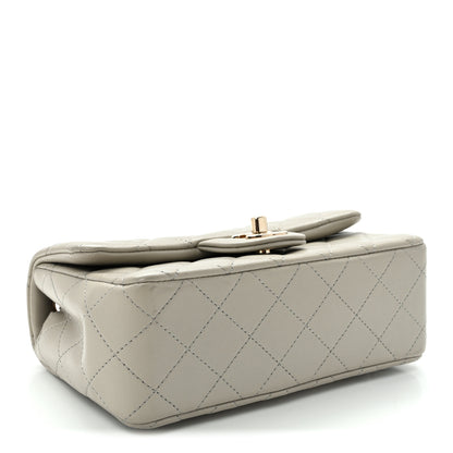 Chanel Lambskin Quilted Mini Rectangular Flap Grey 4 of 11