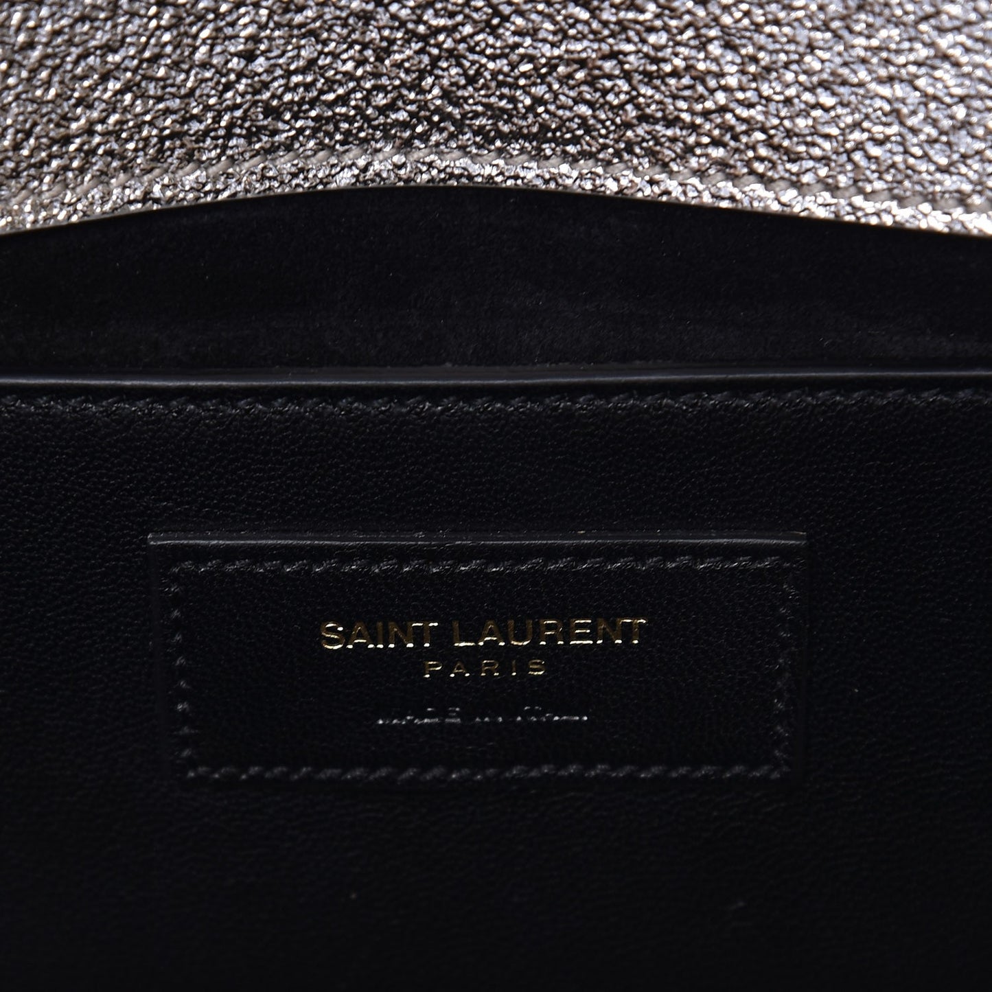Metallic Calfskin Medium Serpent Clutch Gold