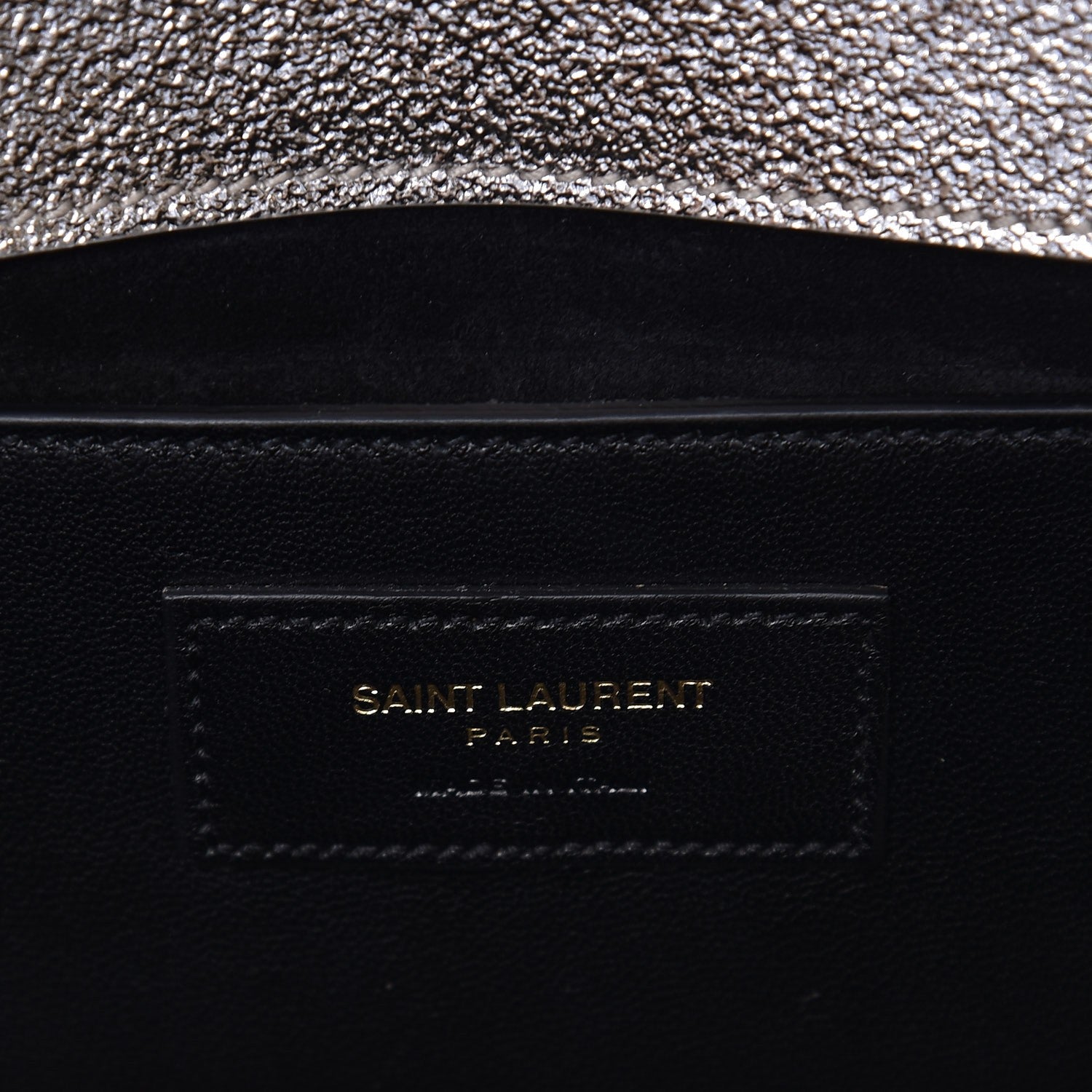 Saint Laurent Metallic Calfskin Medium Serpent Clutch Gold 6 of 6