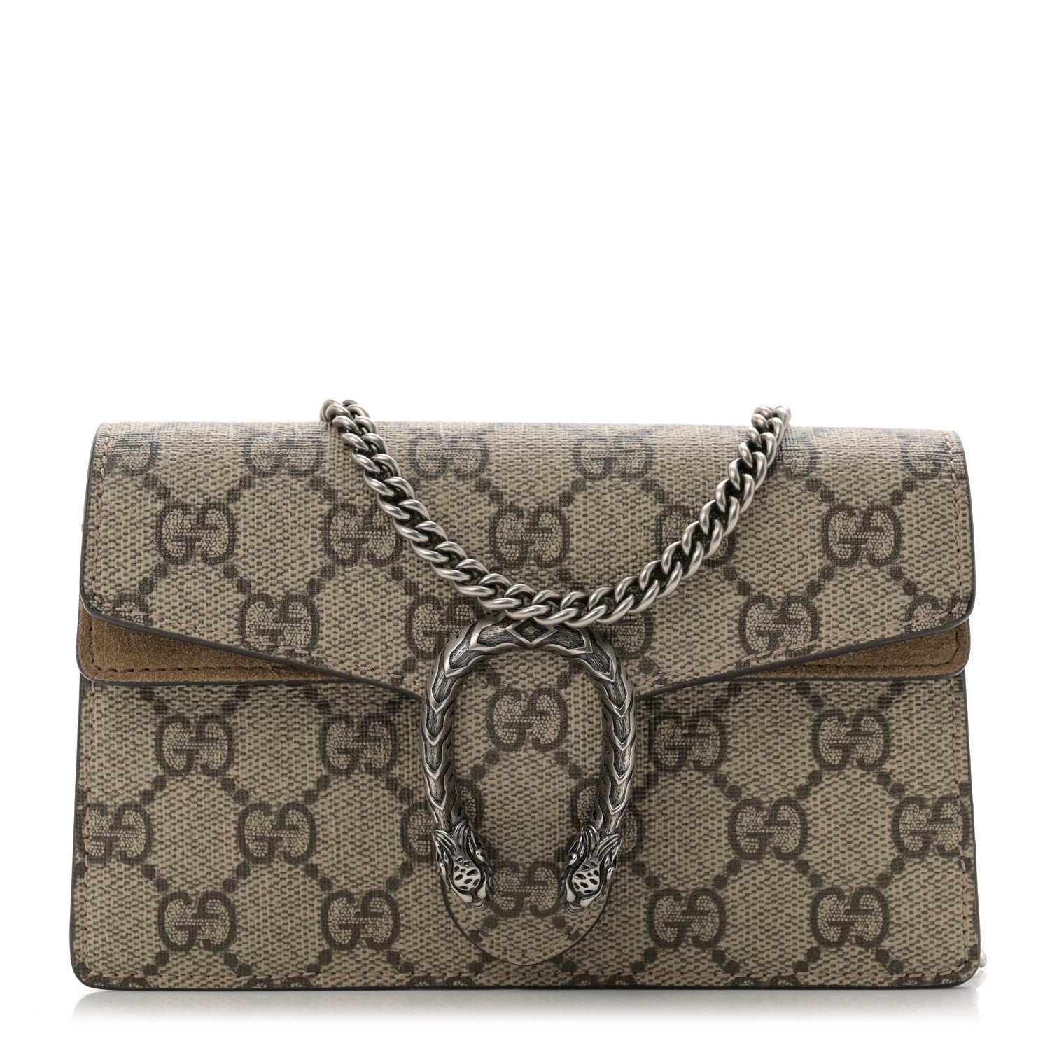 Gucci GG Supreme Monogram Super Mini Dionysus Shoulder Bag Taupe 1 of 16
