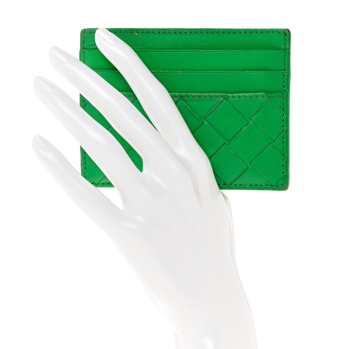 Nappa Intrecciato Card Holder Parakeet