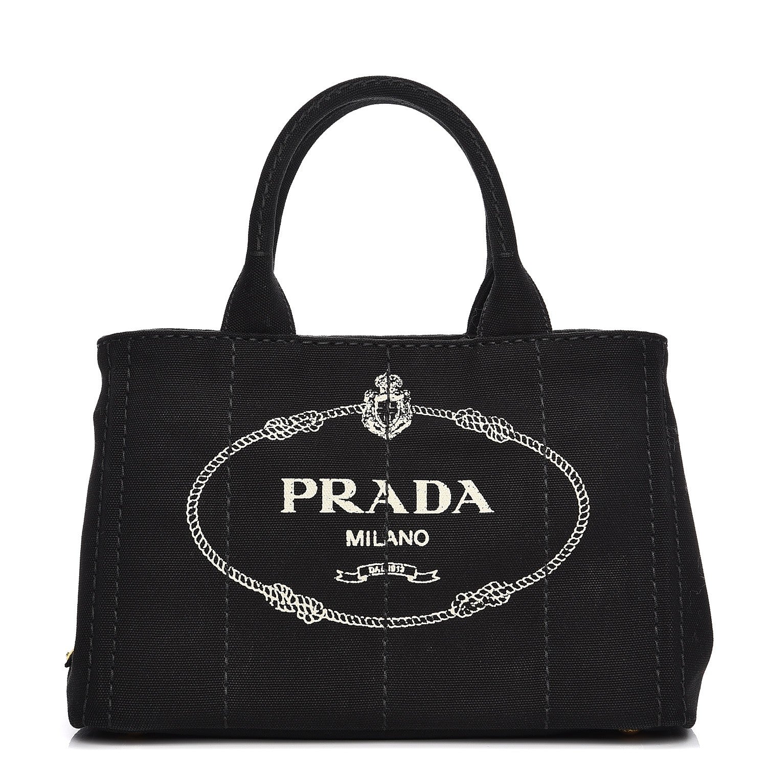 Prada Canapa Small Logo Tote Black 1 of 8