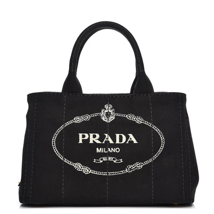 Prada Canapa Small Logo Tote Black 1 of 8