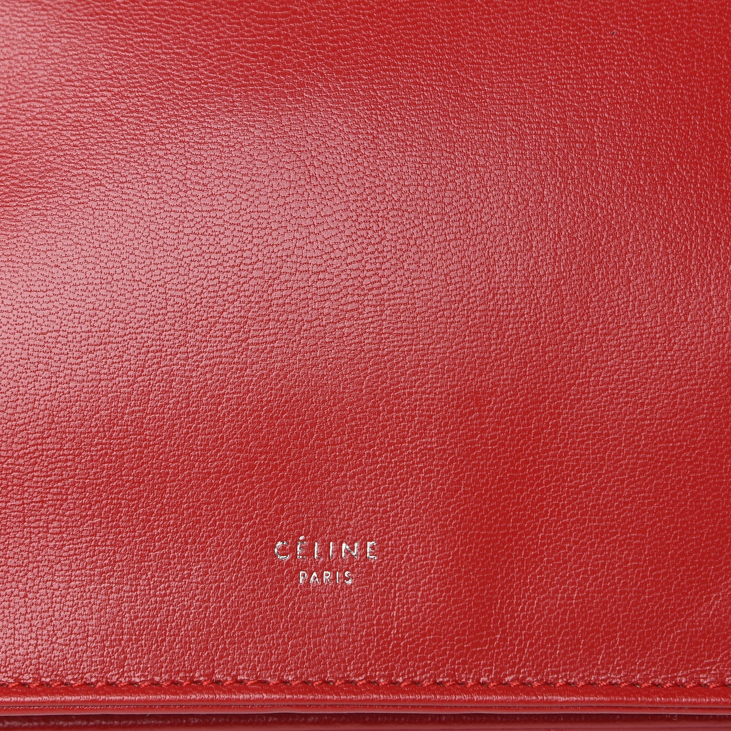 Patina Box Calfskin Medium Clasp Shoulder Bag Pop Red