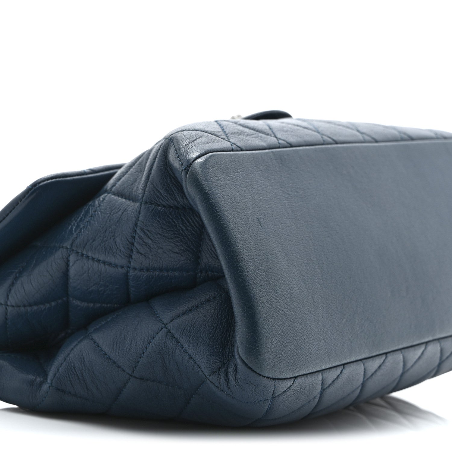 Chanel Goatskin Quilted Medium Flap Blue 9 of 10