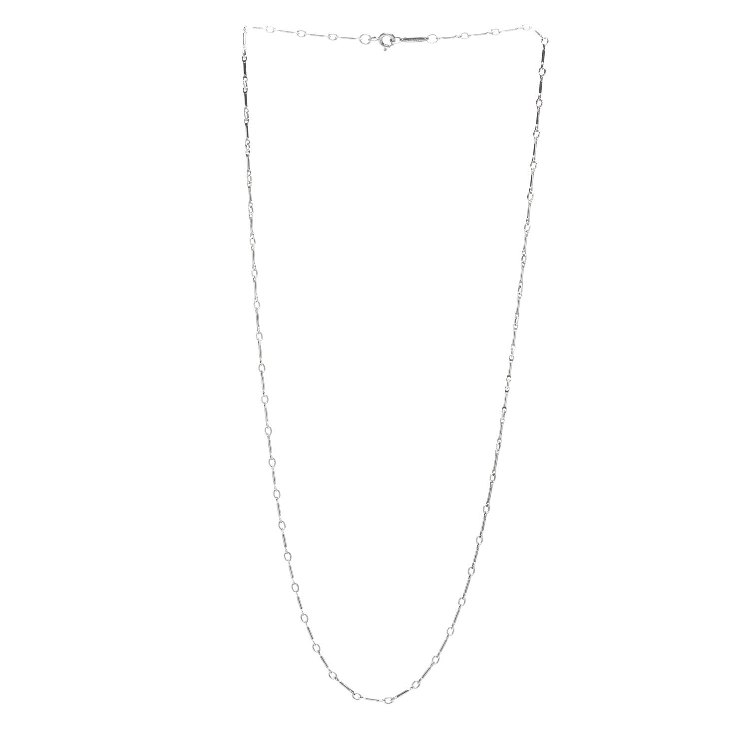 Tiffany Sterling Silver Ziegfeld Bar Chain Necklace 3 of 4