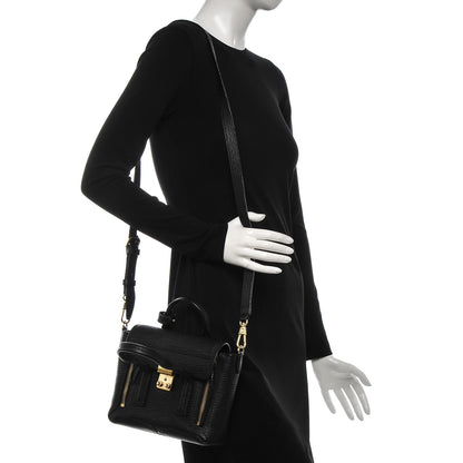 3.1 Phillip Lim 3.1 Textured Calfskin Mini Pashli Satchel Black 2 of 8