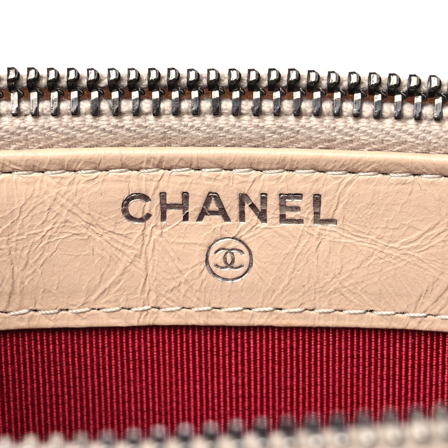 Chanel Aged Calfskin Quilted Small Gabrielle Clutch With Chain Beige Black 8 of 13