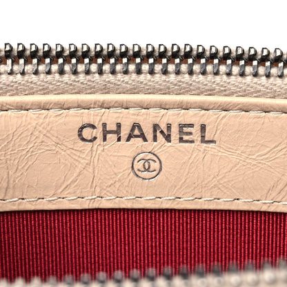 Chanel Aged Calfskin Quilted Small Gabrielle Clutch With Chain Beige Black 8 of 13