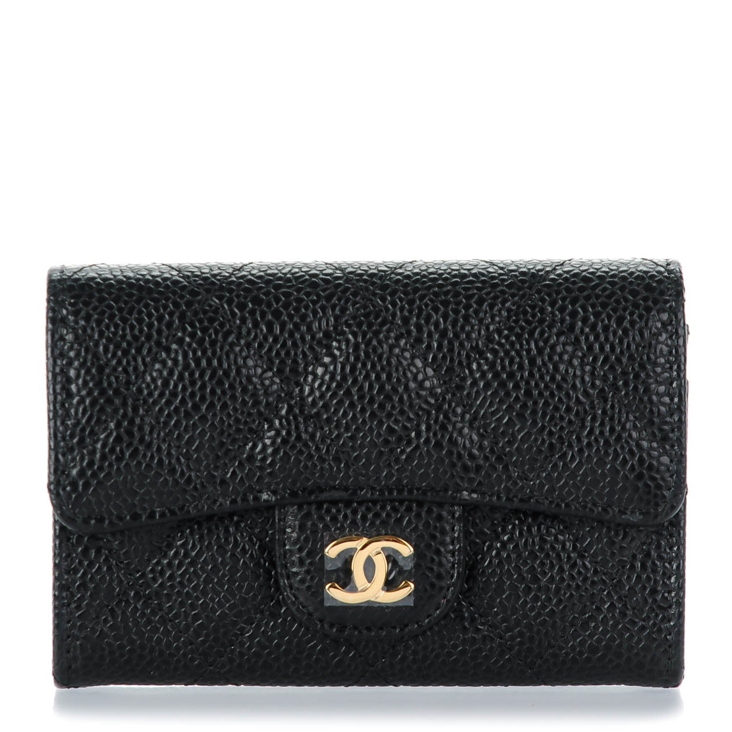 Chanel Caviar Quilted Flap Card Holder Black 1 of 8