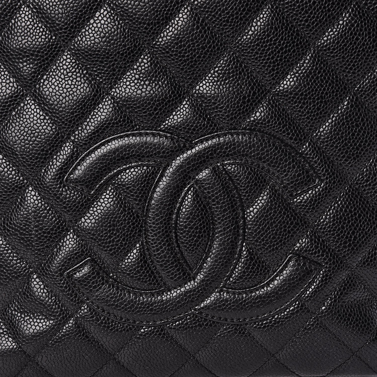 Chanel Caviar Quilted Petit Shopping Tote PST Black 8 of 10