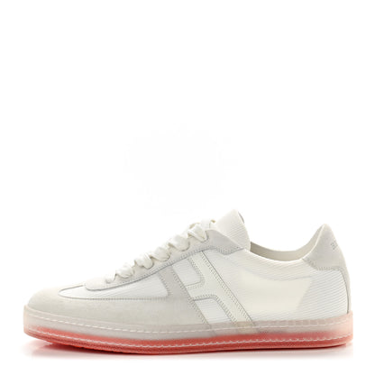 Hermes Technical Mesh Suede Boomerang Sneakers 43.5 White 1 of 10