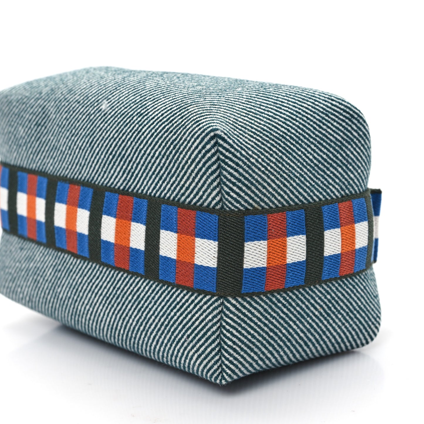 Wool Small Bride-A-Brac H Natte Pouch Bleu