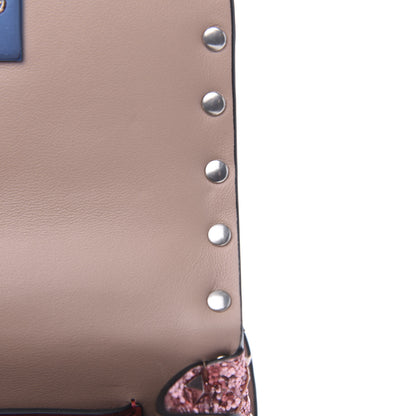 Valentino Garavani Glitter Micro Rockstud Spike Shoulder Bag Antique Pink 9 of 10