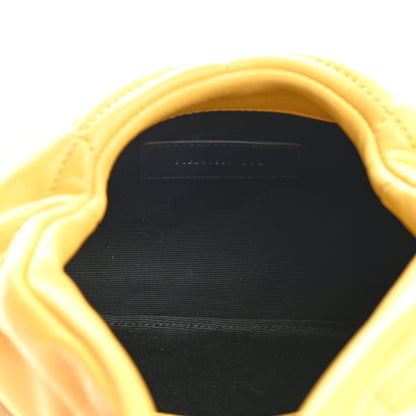 Saint Laurent Lambskin Monogram Loulou Puffer Pouch Clutch Yellow 5 of 8