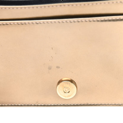 Christian Dior Metallic Patent Micro-Cannage Medium Diorama Flap Bag Gold 12 of 12